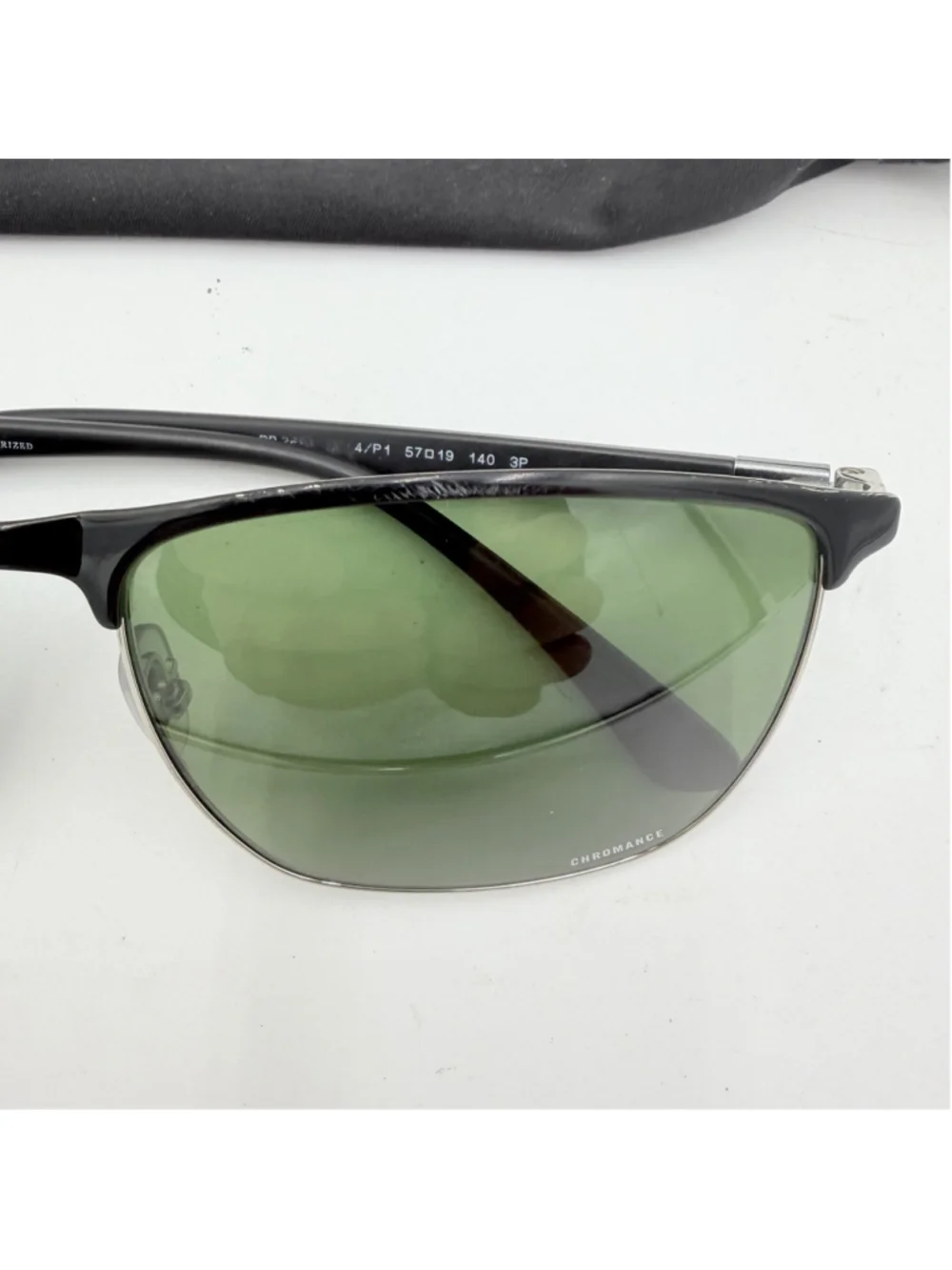 Ray-Ban RB3603M Chromance Sunglasses 57-19 Black Green Polarized Italy